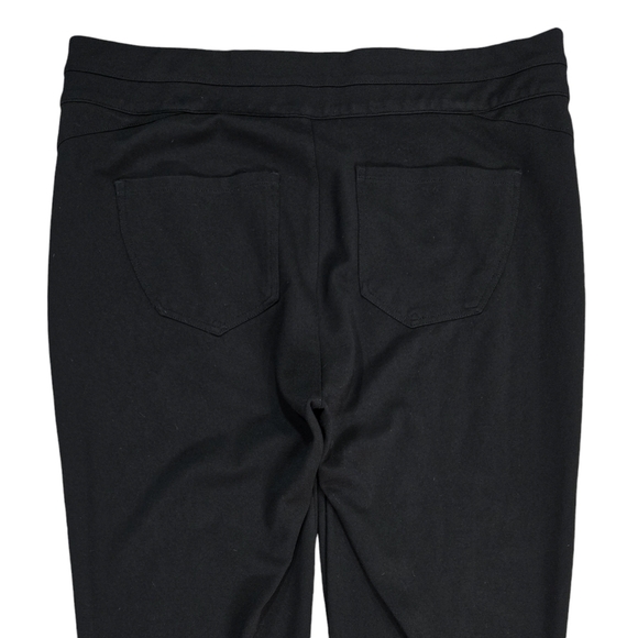 Democracy Ab Solution Black Pull On Ponte Boot Cut Pants Pockets Tummy Control - Picture 5 of 10